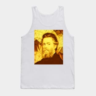 Herman Melville Golden Portrait | Herman Melville Artwork 11 Tank Top